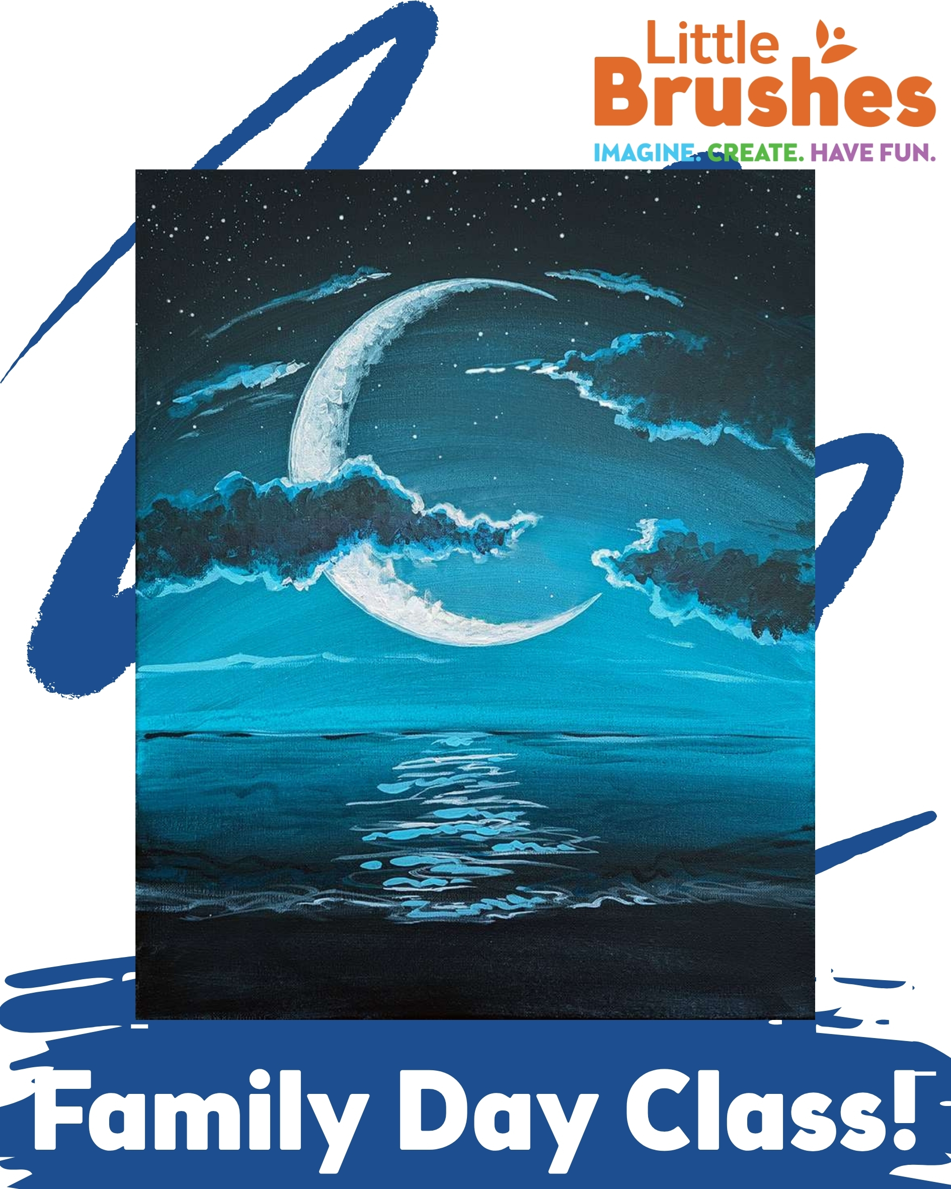 Crescent Moon Over the Beach